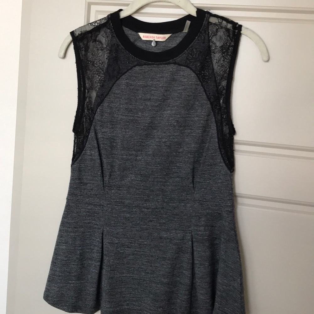 Rebecca Taylor XS never worn grey lace tee
